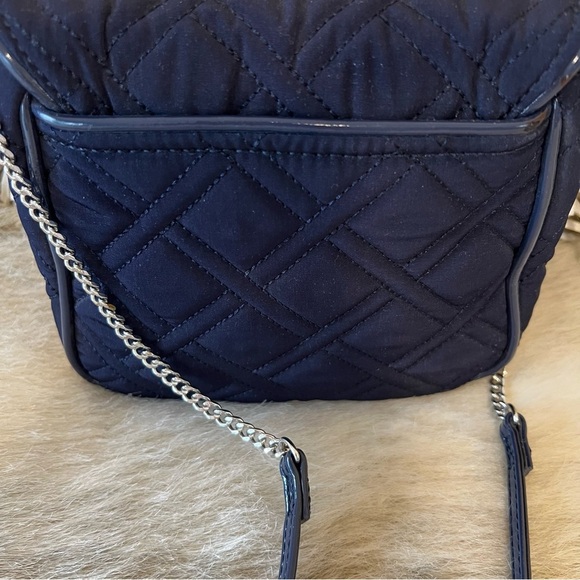 VERA BRADLEY Classic Navy Microfiber Chain Strap Crossbody Mini Shoulder Bag - Picture 6 of 12